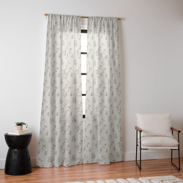 VINTAGE FLORAL NEUTRAL Window Curtain Gallery Image 10