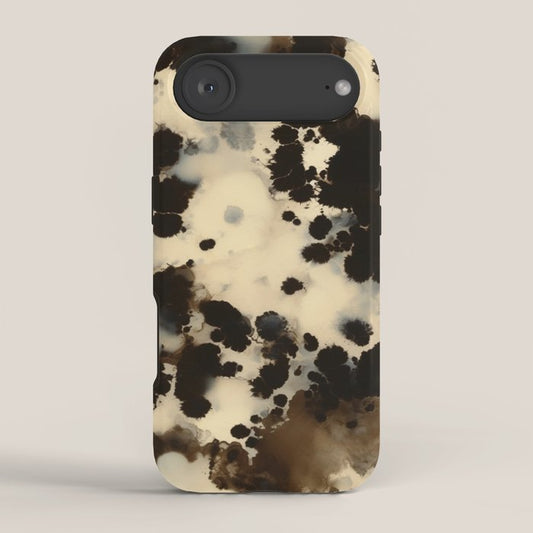 Black and White Tortoiseshell Pattern iPhone Case Gallery Image 2