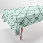 Green Trellis Ribbon Bows Tablecloth Gallery Image 1