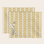 Scandinavian Mid Century Pattern Yellow Placemat Gallery Image 1