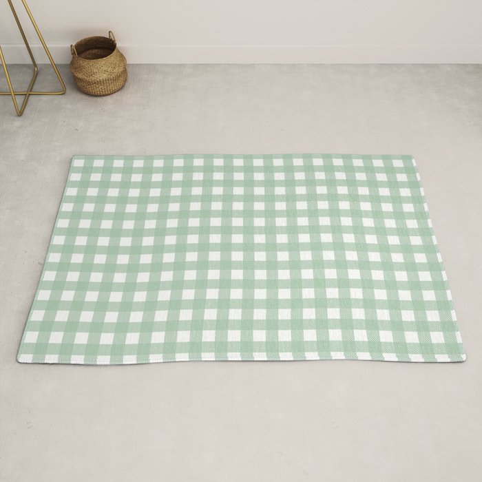 Buffalo Checks in Sage Green and White Rug Gallery Image 2