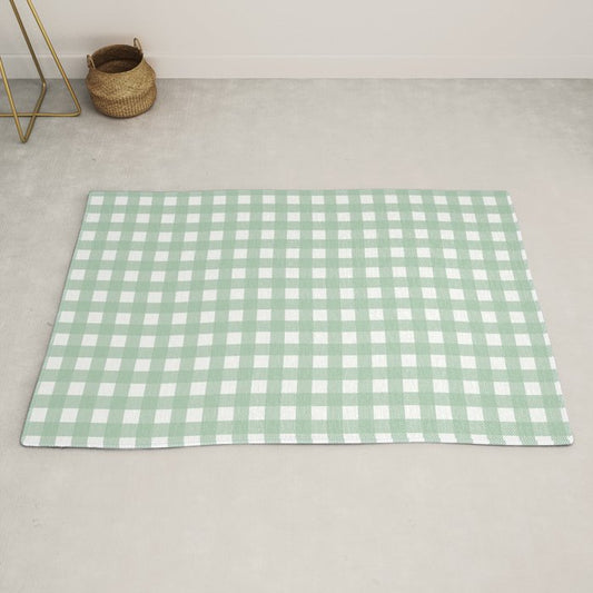 Buffalo Checks in Sage Green and White Rug Gallery Image 2