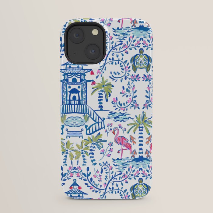 Colorful Coastal Chinoiserie iPhone Case Gallery Image 21