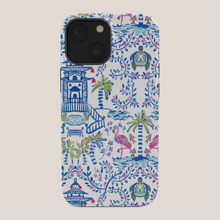 Colorful Coastal Chinoiserie iPhone Case Gallery Image 34