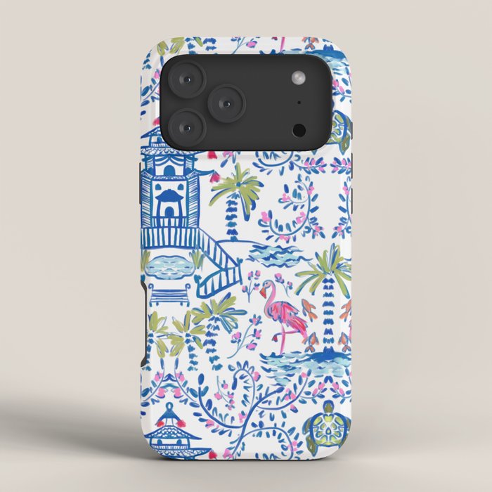 Colorful Coastal Chinoiserie iPhone Case Gallery Image 4
