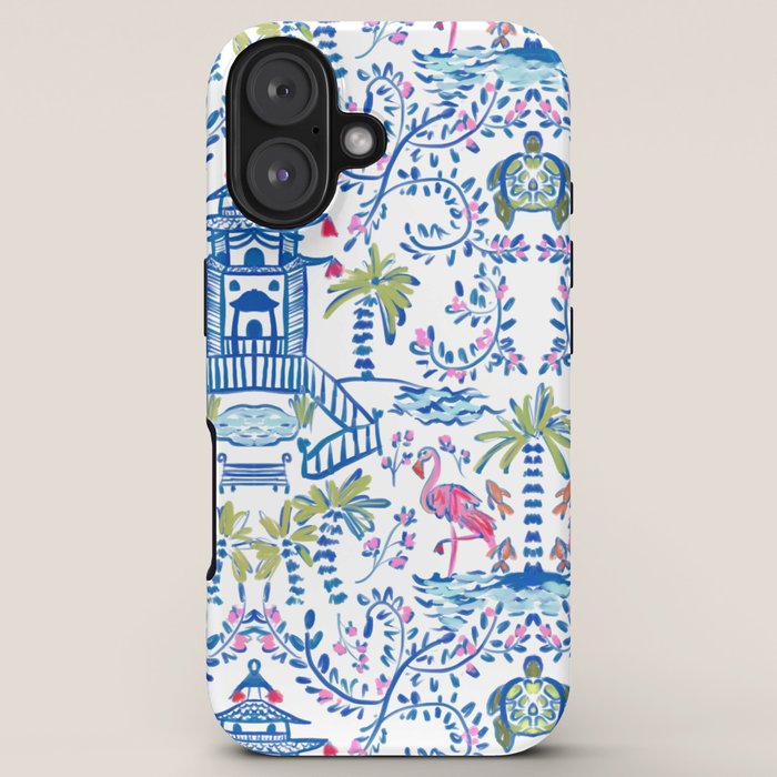 Colorful Coastal Chinoiserie iPhone Case Gallery Image 5