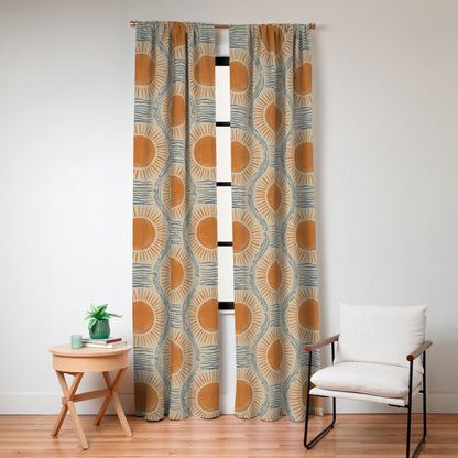 Boho Sun and Sea Vintage Ogee Window Curtain Gallery Image 4