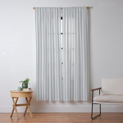 CoastL Stripe . Blue Window Curtain Gallery Image 9