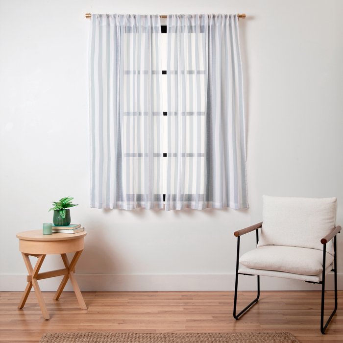 CoastL Stripe . Blue Window Curtain Gallery Image 23
