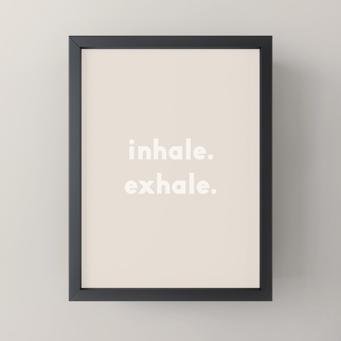 inhale exhale âÂ neutral Mini Art Print Gallery Image 3