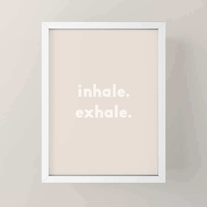 inhale exhale âÂ neutral Mini Art Print Gallery Image 4
