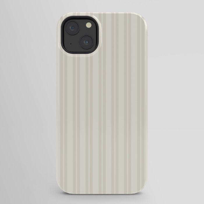 Pale Neutral Classic Double Stripe Pattern iPhone Case Gallery Image 22