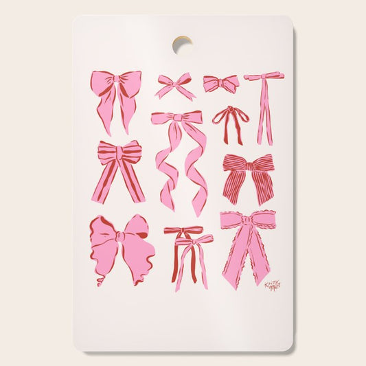Bows in red and pink Cutting Board Gallery Image 1