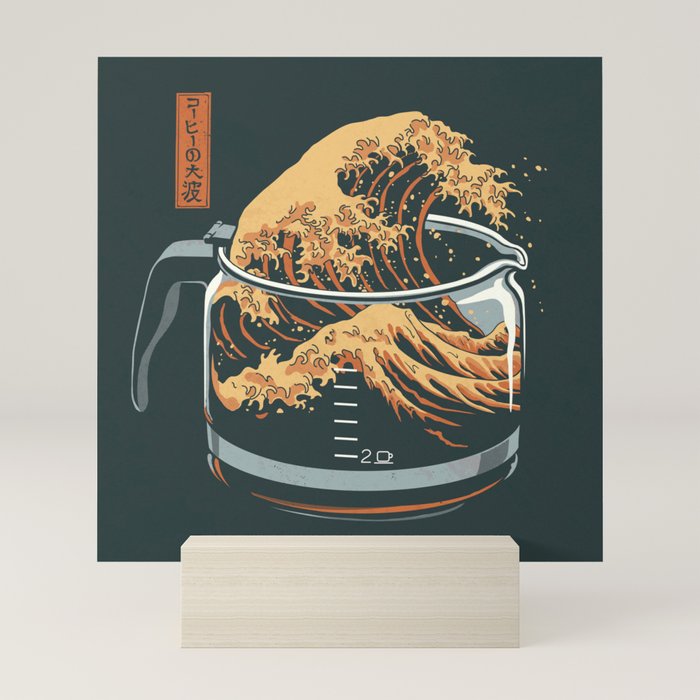 The Great Wave of Coffee Mini Art Print Gallery Image 5