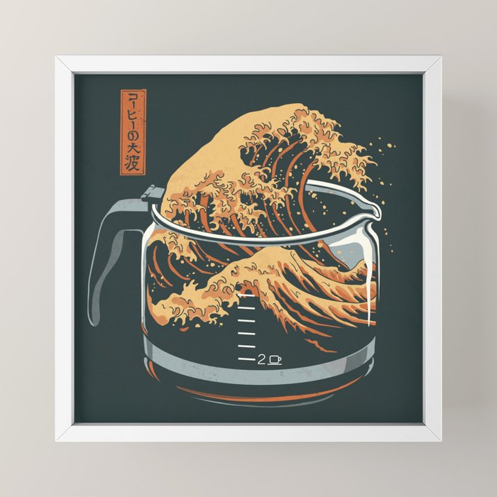 The Great Wave of Coffee Mini Art Print Gallery Image 4