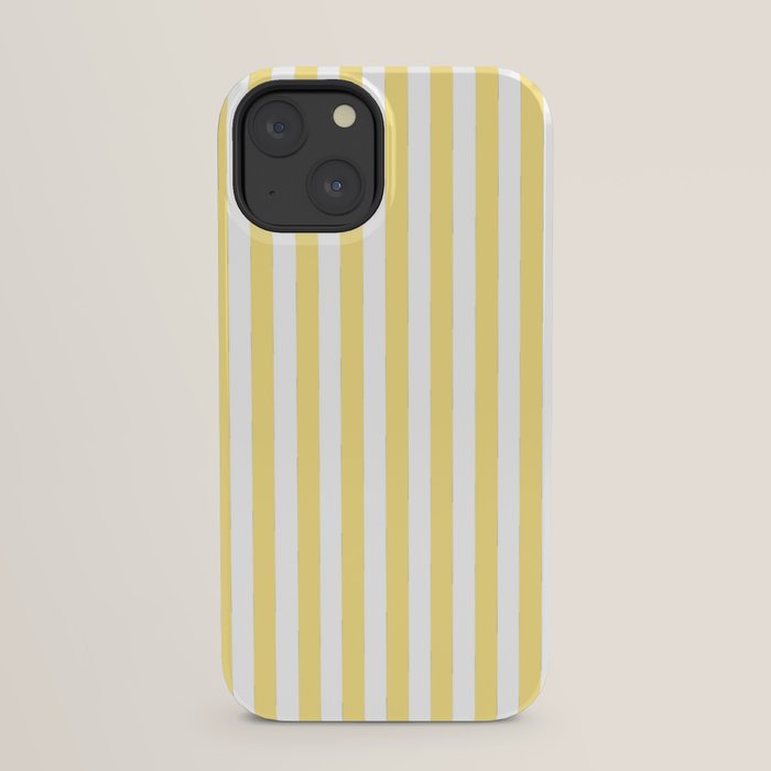 Modern geometrical baby yellow white stripes pattern iPhone Case Gallery Image 21