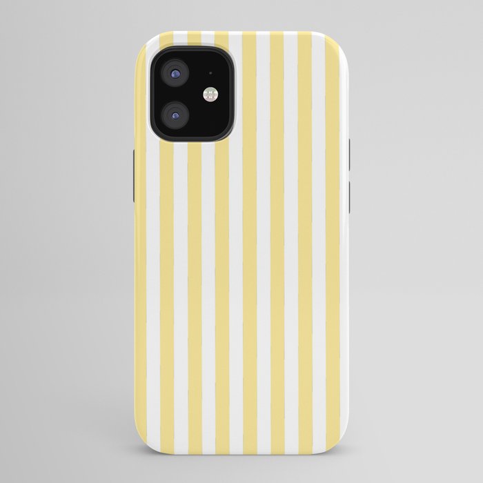 Modern geometrical baby yellow white stripes pattern iPhone Case Gallery Image 42
