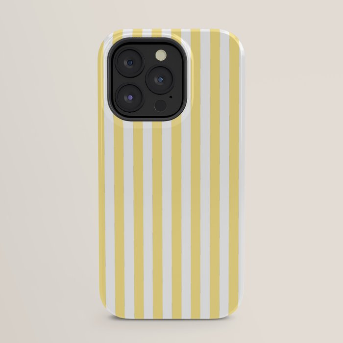 Modern geometrical baby yellow white stripes pattern iPhone Case Gallery Image 31