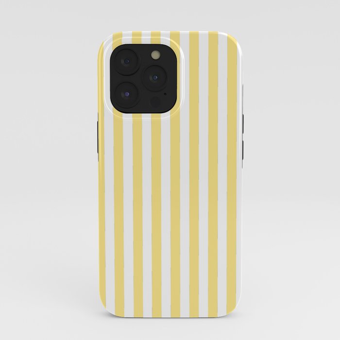 Modern geometrical baby yellow white stripes pattern iPhone Case Gallery Image 39