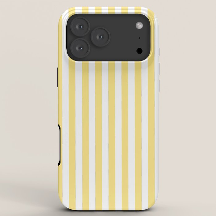 Modern geometrical baby yellow white stripes pattern iPhone Case Gallery Image 8