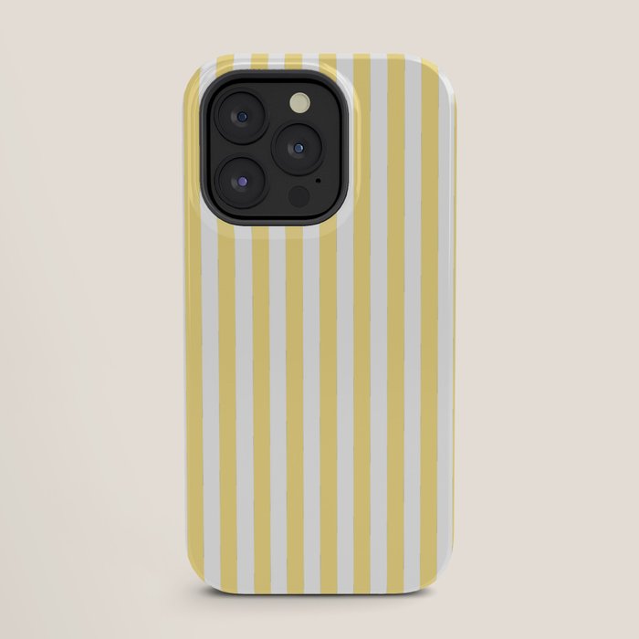 Modern geometrical baby yellow white stripes pattern iPhone Case Gallery Image 27