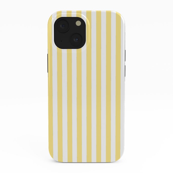 Modern geometrical baby yellow white stripes pattern iPhone Case Gallery Image 38