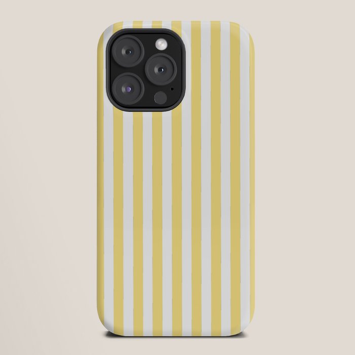 Modern geometrical baby yellow white stripes pattern iPhone Case Gallery Image 20