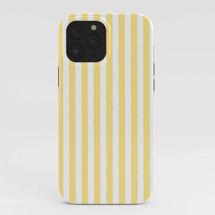 Modern geometrical baby yellow white stripes pattern iPhone Case Gallery Image 40