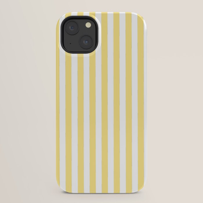 Modern geometrical baby yellow white stripes pattern iPhone Case Gallery Image 30