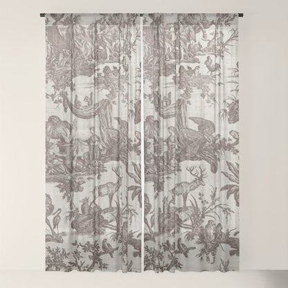 Antique 19th Century Exotic Animals French Tapestry Window Curtain Gallery Image 18