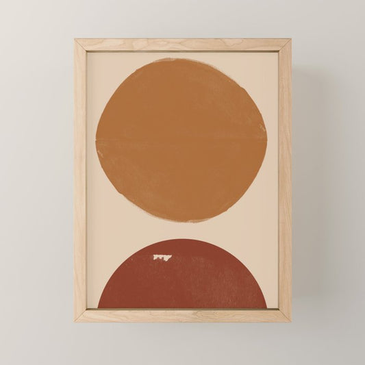 Burnt Orange Sun, New Boho Mini Art Print Gallery Image 1