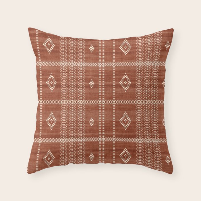 Musa in Rust Throw Pillow Gallery Image 4