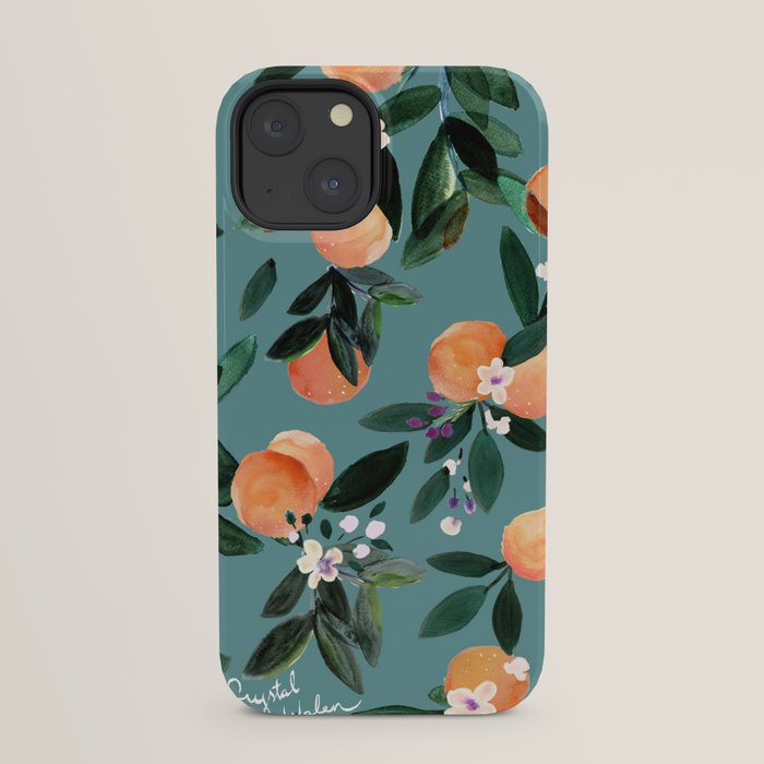 Dear Clementine - oranges teal by Crystal Walen iPhone Case Gallery Image 21