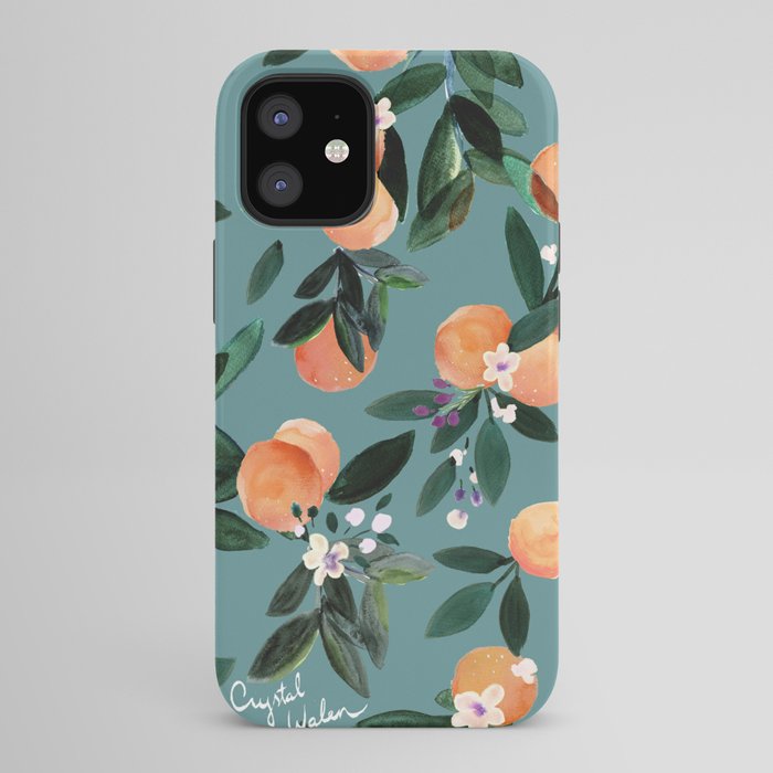 Dear Clementine - oranges teal by Crystal Walen iPhone Case Gallery Image 42