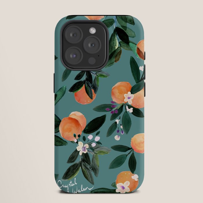 Dear Clementine - oranges teal by Crystal Walen iPhone Case Gallery Image 11