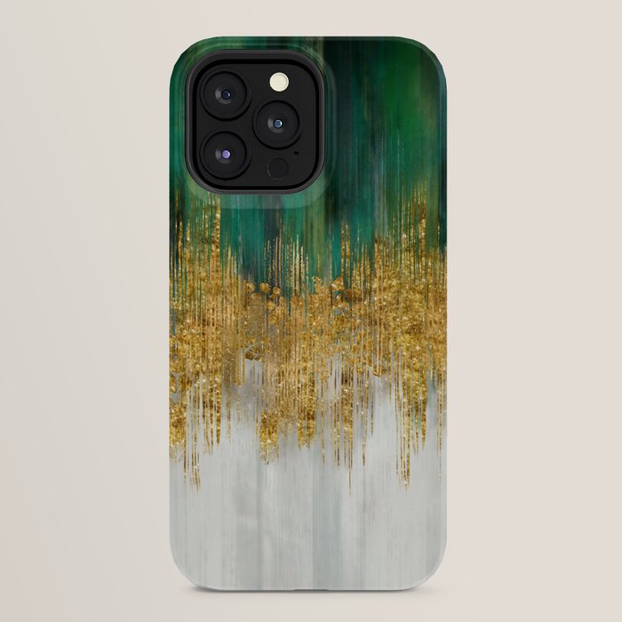 Green and gold motion abstract iPhone Case Gallery Image 32