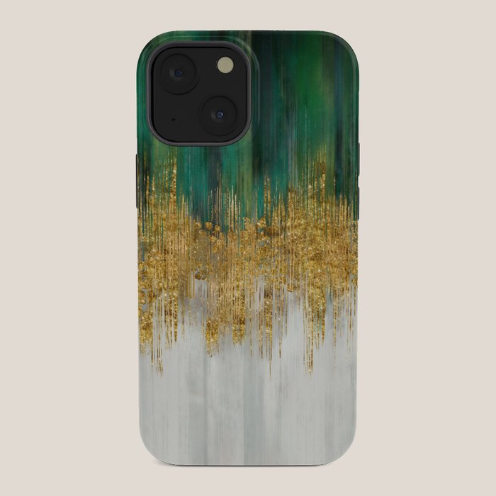 Green and gold motion abstract iPhone Case Gallery Image 34