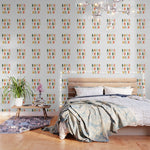 Born To Be Wild, Be Kind, Modern Abstract Print, Boho Decor, Nursery Decor Wallpaper Gallery Image 1