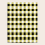 Gingham Large Yellow Black White Poster Gallery Image 1