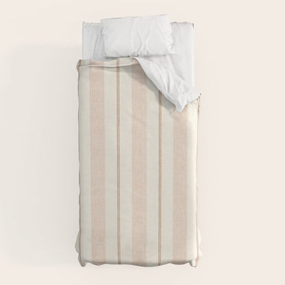 ivy stripes - cream, rust and terracotta Duvet Cover Gallery Image 10
