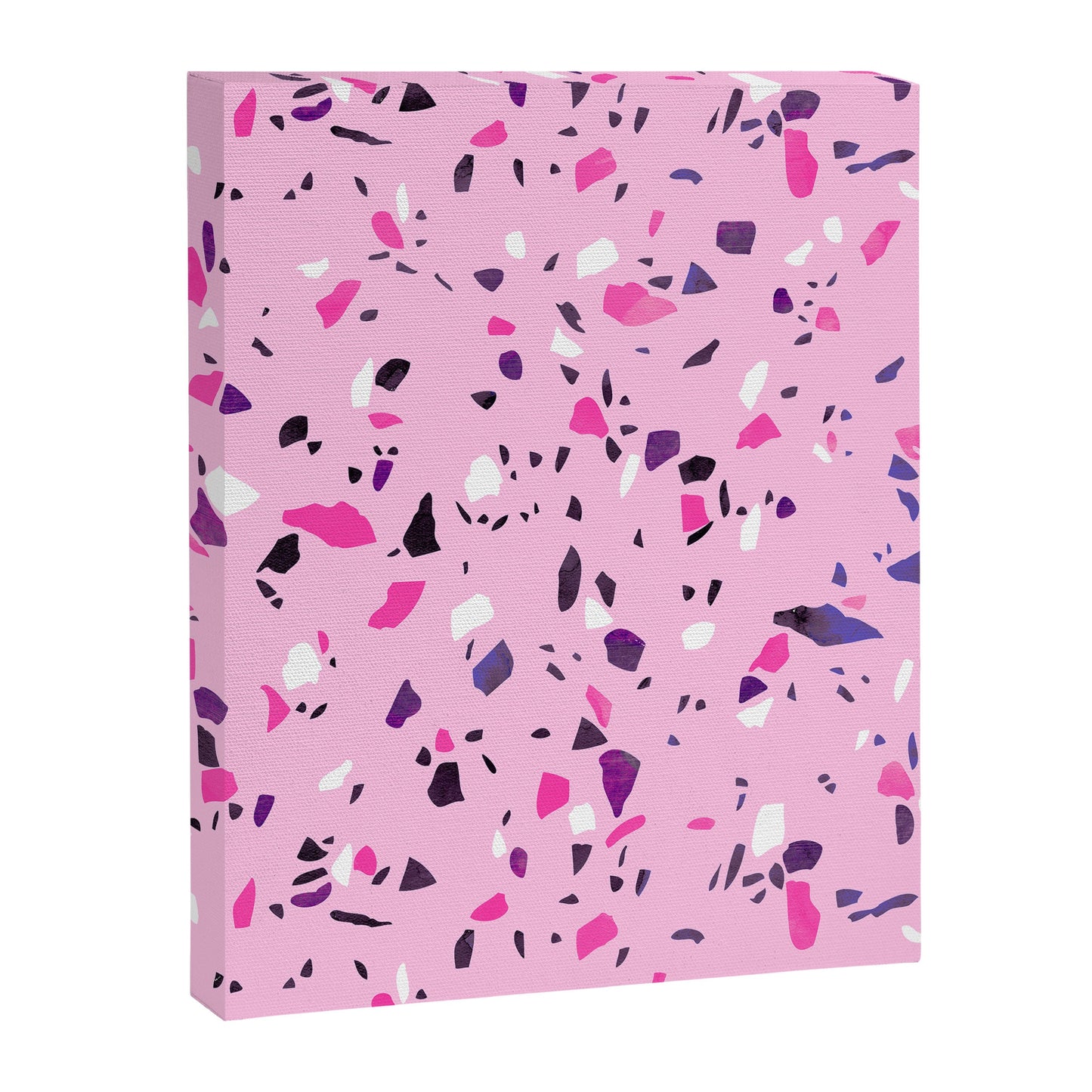 Pink Shadows Terrazzo Canvas Print Gallery Image 4