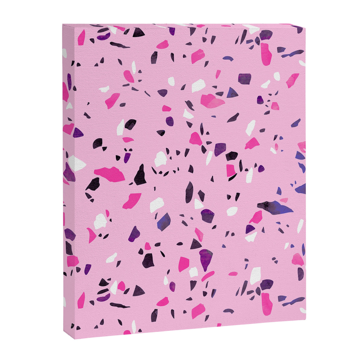 Pink Shadows Terrazzo Canvas Print Gallery Image 6