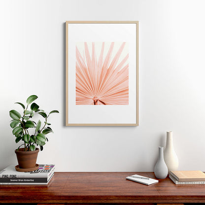 Blush Pink Fan Palm Framed Art Print Gallery Image 20