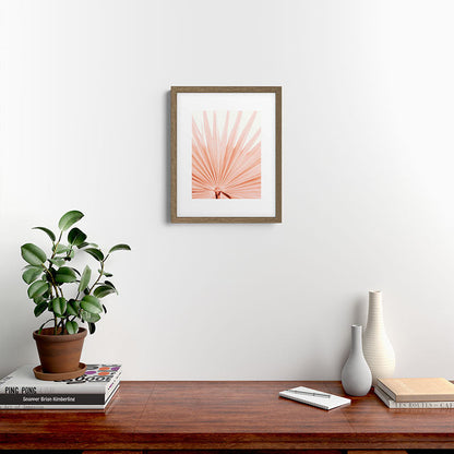 Blush Pink Fan Palm Framed Art Print Gallery Image 11