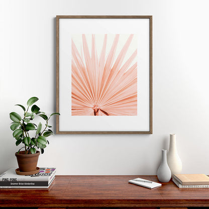 Blush Pink Fan Palm Framed Art Print Gallery Image 14