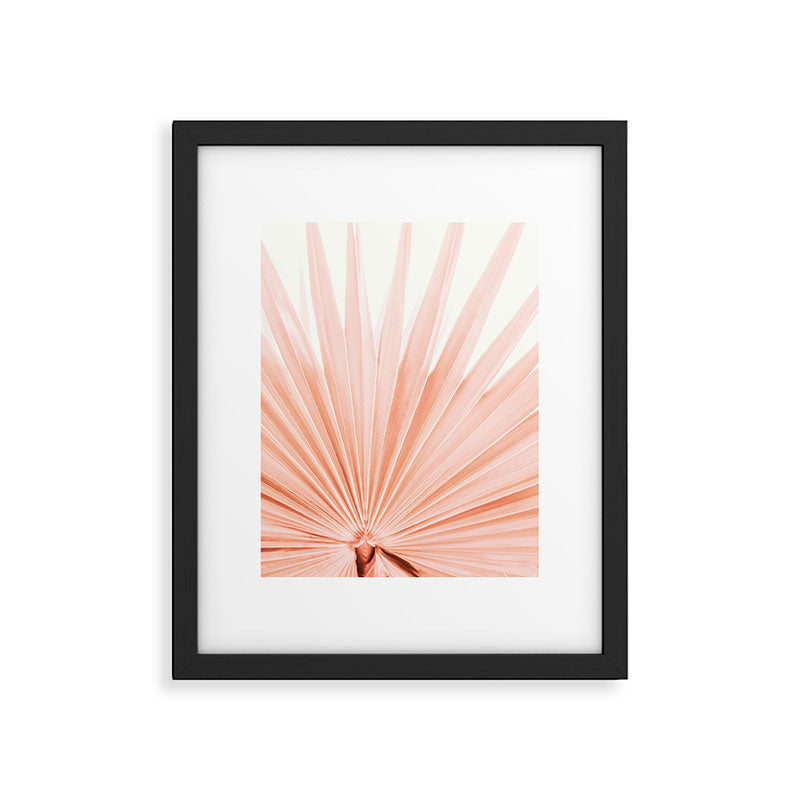 Blush Pink Fan Palm Framed Art Print Gallery Image 4