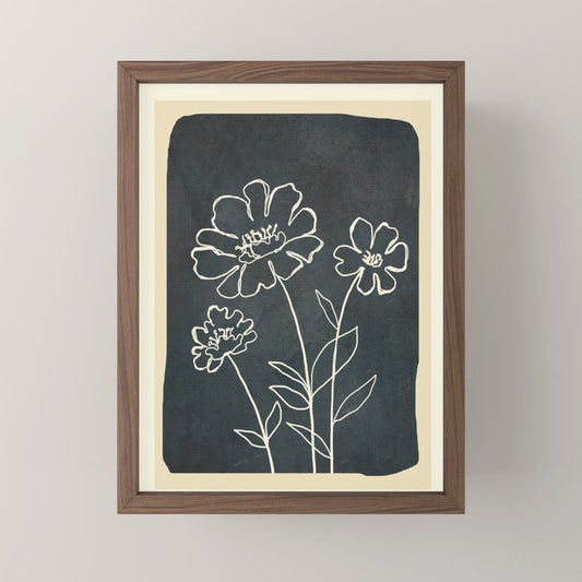 Sketch Line Flowers 4 Mini Art Print Gallery Image 2