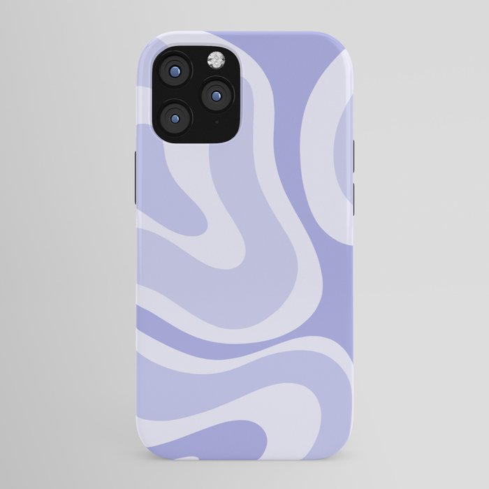 Modern Retro Liquid Swirl Abstract in Light Lavender Purple iPhone Case Gallery Image 43