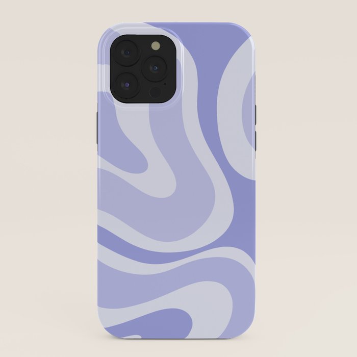 Modern Retro Liquid Swirl Abstract in Light Lavender Purple iPhone Case Gallery Image 40