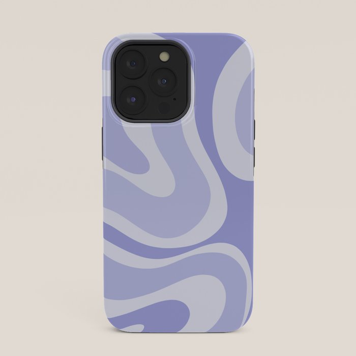 Modern Retro Liquid Swirl Abstract in Light Lavender Purple iPhone Case Gallery Image 35